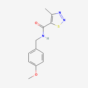 molecular formula C12H13N3O2S B2737788 N-(4-methoxybenzyl)-4-methyl-1,2,3-thiadiazole-5-carboxamide CAS No. 69636-19-7