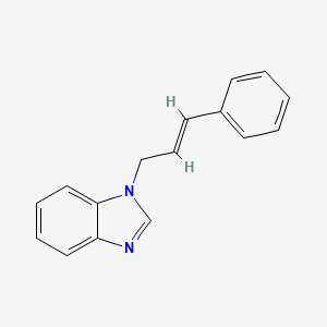 molecular formula C16H14N2 B2737795 1-[(2E)-3-苯基丙-2-烯-1-基]-1H-苯并咪唑 CAS No. 565442-00-4