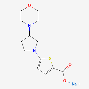 molecular formula C13H17N2NaO3S B2737797 Sodium 5-[3-(morpholin-4-yl)pyrrolidin-1-yl]thiophene-2-carboxylate CAS No. 1909324-68-0