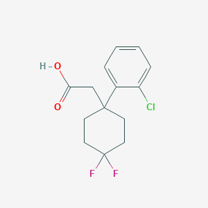 molecular formula C14H15ClF2O2 B2737806 2-[1-(2-Chlorophenyl)-4,4-difluorocyclohexyl]acetic acid CAS No. 2251053-33-3