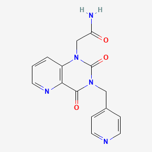 molecular formula C15H13N5O3 B2737811 2-(2,4-二氧代-3-(吡啶-4-基甲基)-3,4-二氢吡啶并[3,2-d]嘧啶-1(2H)-基)乙酰胺 CAS No. 941990-26-7