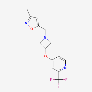 3-Methyl-5-[[3-[2-(trifluoromethyl)pyridin-4-yl]oxyazetidin-1-yl]methyl]-1,2-oxazole
