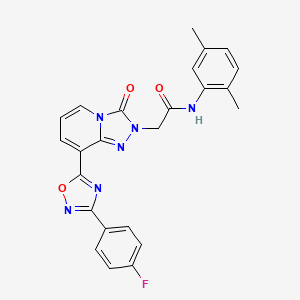 molecular formula C24H19FN6O3 B2737825 N-(2-环己-1-烯基乙基)-2-[4-(硫代乙基)-1H-吡咯并[3,2-c]吡啶-1-基]乙酰胺 CAS No. 1112411-09-2