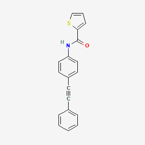 molecular formula C19H13NOS B2737834 N-[4-(2-phenylethynyl)phenyl]-2-thiophenecarboxamide CAS No. 439095-69-9