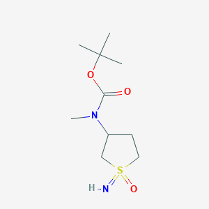 molecular formula C10H20N2O3S B2737844 tert-butyl N-(1-imino-1-oxo-1lambda6-thiolan-3-yl)-N-methylcarbamate CAS No. 2138219-55-1