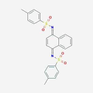 molecular formula C24H20N2O4S2 B273786 4-methyl-N-(4-{[(4-methylphenyl)sulfonyl]imino}-1(4H)-naphthalenylidene)benzenesulfonamide 