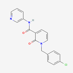 molecular formula C18H14ClN3O2 B2737861 1-(4-chlorobenzyl)-2-oxo-N-(pyridin-3-yl)-1,2-dihydropyridine-3-carboxamide CAS No. 923139-24-6
