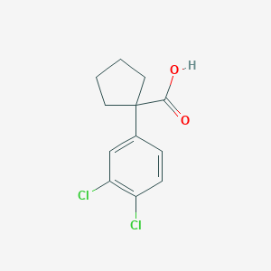 molecular formula C12H12Cl2O2 B2737866 1-(3,4-DICHLOROPHENYL)CYCLOPENTANECARBOXYLIc acid CAS No. 437650-06-1