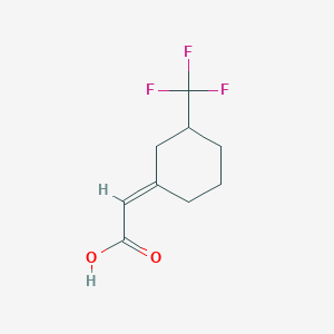 molecular formula C9H11F3O2 B2737879 (E)-2-(3-(三氟甲基)环己基亚乙酸 CAS No. 1344824-71-0