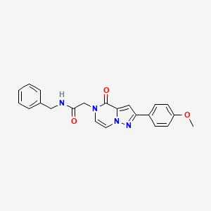 molecular formula C22H20N4O3 B2737888 N-benzyl-2-[2-(4-methoxyphenyl)-4-oxopyrazolo[1,5-a]pyrazin-5(4H)-yl]acetamide CAS No. 941876-17-1