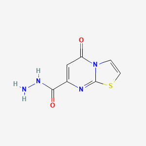 molecular formula C7H6N4O2S B2737895 5-oxo-5H-[1,3]thiazolo[3,2-a]pyrimidine-7-carbohydrazide CAS No. 890095-29-1