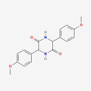 molecular formula C18H18N2O4 B2737906 3,6-二(4-甲氧基苯基)哌嗪-2,5-二酮 CAS No. 2034201-42-6