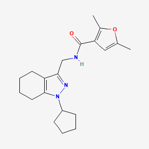 molecular formula C20H27N3O2 B2737910 N-((1-cyclopentyl-4,5,6,7-tetrahydro-1H-indazol-3-yl)methyl)-2,5-dimethylfuran-3-carboxamide CAS No. 1448066-30-5