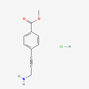 molecular formula C11H12ClNO2 B2737911 甲基 4-(3-氨基丙-1-炔基)苯甲酸酯 盐酸盐 CAS No. 847460-43-9