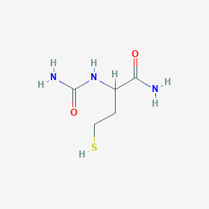 molecular formula C5H11N3O2S B2737914 2-(Carbamoylamino)-4-sulfanylbutanamide CAS No. 2460756-15-2