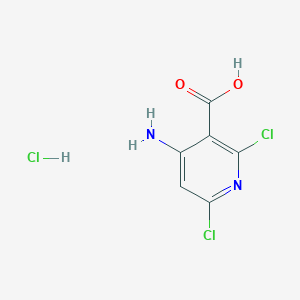 molecular formula C6H5Cl3N2O2 B2737917 4-Amino-2,6-dichloronicotinic acid hydrochloride CAS No. 2241130-14-1