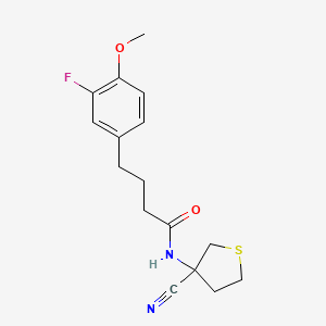 molecular formula C16H19FN2O2S B2737922 N-(3-cyanothiolan-3-yl)-4-(3-fluoro-4-methoxyphenyl)butanamide CAS No. 1424569-85-6