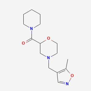 molecular formula C15H23N3O3 B2737935 [4-[(5-Methyl-1,2-oxazol-4-yl)methyl]morpholin-2-yl]-piperidin-1-ylmethanone CAS No. 2415471-26-8