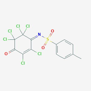 molecular formula C13H7Cl6NO3S B273794 N-(2,3,5,5,6,6-hexachloro-4-oxo-2-cyclohexen-1-ylidene)-4-methylbenzenesulfonamide 