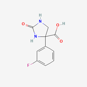 molecular formula C10H9FN2O3 B2737941 4-(3-Fluorophenyl)-2-oxoimidazolidine-4-carboxylic acid CAS No. 2248325-85-9