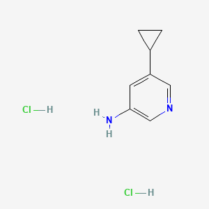 molecular formula C8H12Cl2N2 B2737965 5-Cyclopropylpyridin-3-amine dihydrochloride CAS No. 1779124-32-1
