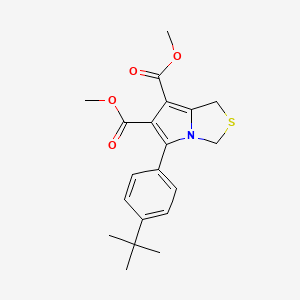 molecular formula C20H23NO4S B2737967 dimethyl 5-[4-(tert-butyl)phenyl]-1H-pyrrolo[1,2-c][1,3]thiazole-6,7-dicarboxylate CAS No. 339113-82-5