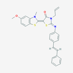 3-allyl-5-(5-methoxy-3-methyl-1,3-benzothiazol-2(3H)-ylidene)-2-{[4-(2-phenylvinyl)phenyl]imino}-1,3-thiazolidin-4-one