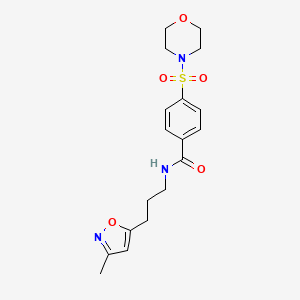 molecular formula C18H23N3O5S B2737973 N-(3-(3-methylisoxazol-5-yl)propyl)-4-(morpholinosulfonyl)benzamide CAS No. 2034244-69-2
