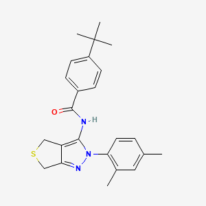 molecular formula C24H27N3OS B2737981 4-tert-butyl-N-[2-(2,4-dimethylphenyl)-4,6-dihydrothieno[3,4-c]pyrazol-3-yl]benzamide CAS No. 396720-97-1