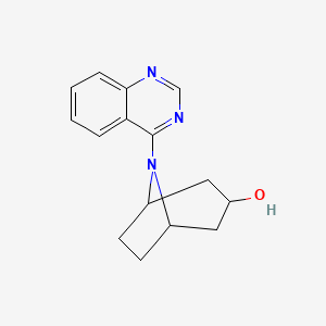 molecular formula C15H17N3O B2738003 8-(喹唑啉-4-基)-8-氮杂双环[3.2.1]辛-3-醇 CAS No. 1484868-13-4