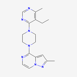 B2738015 4-[4-(5-Ethyl-6-methylpyrimidin-4-yl)piperazin-1-yl]-2-methylpyrazolo[1,5-a]pyrazine CAS No. 2380087-76-1