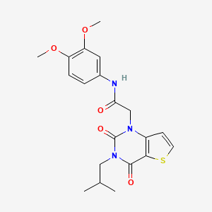 molecular formula C20H23N3O5S B2738016 N-(3,4-二甲氧基苯基)-2-[3-(2-甲基丙基)-2,4-二氧代-3,4-二氢噻唑并[3,2-d]嘧啶-1(2H)-基]乙酰胺 CAS No. 1260991-08-9