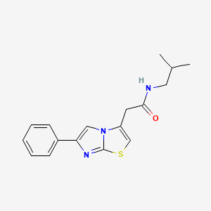 B2738034 N-isobutyl-2-(6-phenylimidazo[2,1-b]thiazol-3-yl)acetamide CAS No. 897459-09-5