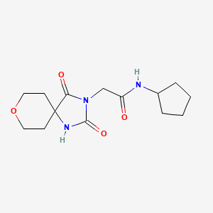 N-cyclopentyl-2-(2,4-dioxo-8-oxa-1,3-diazaspiro[4.5]dec-3-yl)acetamide