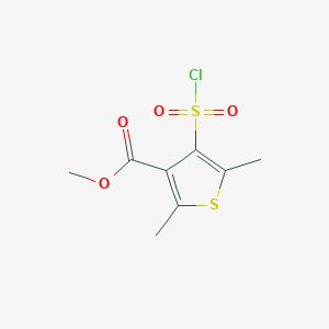 molecular formula C8H9ClO4S2 B2738057 甲基-4-氯磺酰-2,5-二甲基噻吩-3-羧酸甲酯 CAS No. 2172545-74-1