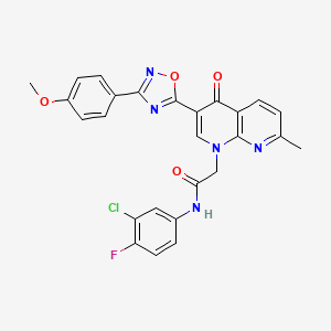 molecular formula C26H19ClFN5O4 B2738058 N-(4-氟苯基)-N'-[4-(3-氟苯基)-3-氧代-3,4-二氢吡嗪-2-基]脲 CAS No. 1029728-19-5