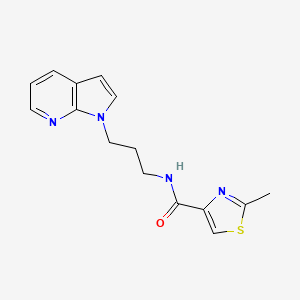 molecular formula C15H16N4OS B2738064 N-(3-(1H-pyrrolo[2,3-b]pyridin-1-yl)propyl)-2-methylthiazole-4-carboxamide CAS No. 1797224-60-2