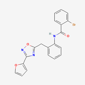molecular formula C20H14BrN3O3 B2738082 2-溴-N-(2-((3-(呋喃-2-基)-1,2,4-噁二唑-5-基)甲基苯基)苯甲酰胺 CAS No. 1797603-06-5