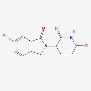 molecular formula C13H11BrN2O3 B2738105 3-(6-溴-1-氧代异喹啉-2-基)哌啶-2,6-二酮 CAS No. 2304513-76-4