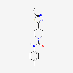 molecular formula C17H22N4OS B2738106 4-(5-ethyl-1,3,4-thiadiazol-2-yl)-N-(p-tolyl)piperidine-1-carboxamide CAS No. 1105247-18-4