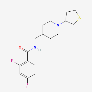 molecular formula C17H22F2N2OS B2738110 2,4-difluoro-N-((1-(tetrahydrothiophen-3-yl)piperidin-4-yl)methyl)benzamide CAS No. 2034481-79-1