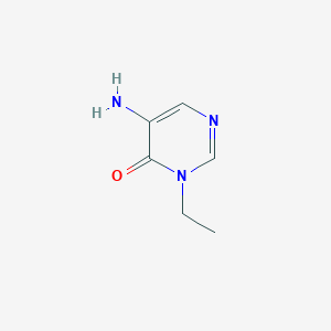 molecular formula C6H9N3O B2738111 5-Amino-3-ethyl-3,4-dihydropyrimidin-4-one CAS No. 1909316-28-4