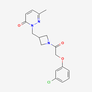 2-[[1-[2-(3-Chlorophenoxy)acetyl]azetidin-3-yl]methyl]-6-methylpyridazin-3-one