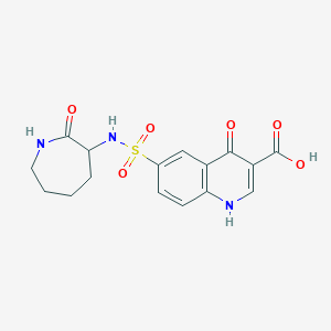 4-Oxo-6-{[(2-oxoazepan-3-yl)amino]sulfonyl}-1,4-dihydroquinoline-3-carboxylic acid