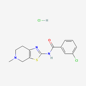 3-chloro-N-(5-methyl-4,5,6,7-tetrahydrothiazolo[5,4-c]pyridin-2-yl)benzamide hydrochloride