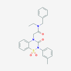 N-benzyl-2-(1,1-dioxido-3-oxo-2-(m-tolyl)-2H-benzo[e][1,2,4]thiadiazin-4(3H)-yl)-N-ethylacetamide