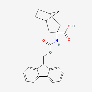 molecular formula C24H25NO4 B2738131 3-(9H-芴-9-基甲氧羰氨基)双环[3.2.1]辛烷-3-羧酸 CAS No. 2164863-72-1