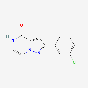 molecular formula C12H8ClN3O B2738132 2-(3-chlorophenyl)pyrazolo[1,5-a]pyrazin-4(5H)-one CAS No. 1338666-87-7