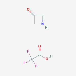 molecular formula C5H6F3NO3 B2738134 氮杂环丙烷-3-酮三氟乙酸盐 CAS No. 2089255-86-5