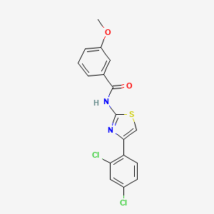 molecular formula C17H12Cl2N2O2S B2738137 N-[4-(2,4-dichlorophenyl)-1,3-thiazol-2-yl]-3-methoxybenzamide CAS No. 477568-59-5